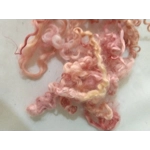 Sea pink and gold curly wool and locks, 10g