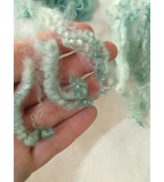 Ocean Breeze curly wool and locks wensleydale lamb