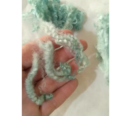 Ocean Breeze curly wool and locks wensleydale lamb
