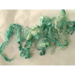 Mermaid blue green curly wool and locks, 10g (v)