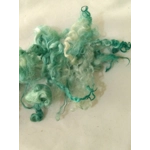 Mermaid blue green curly wool and locks, 10g (v)