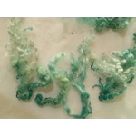 Mermaid blue green curly wool and locks, 10g (v)