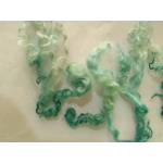 Mermaid blue green curly wool and locks, 10g (v)