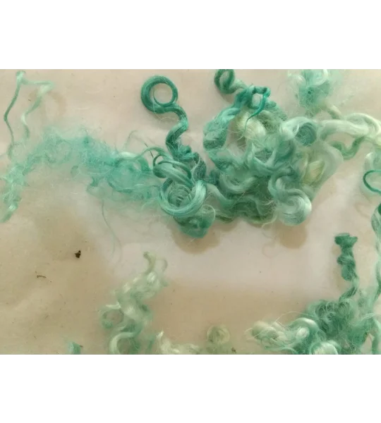 Mermaid blue green curly wool and locks, 10g (v)