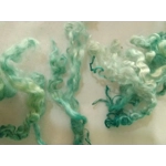 Mermaid blue green curly wool and locks, 10g (v)
