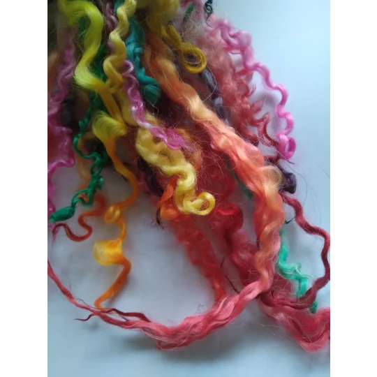 14g curly wool ringlets Rainbow BRIGHTS, budget bunch