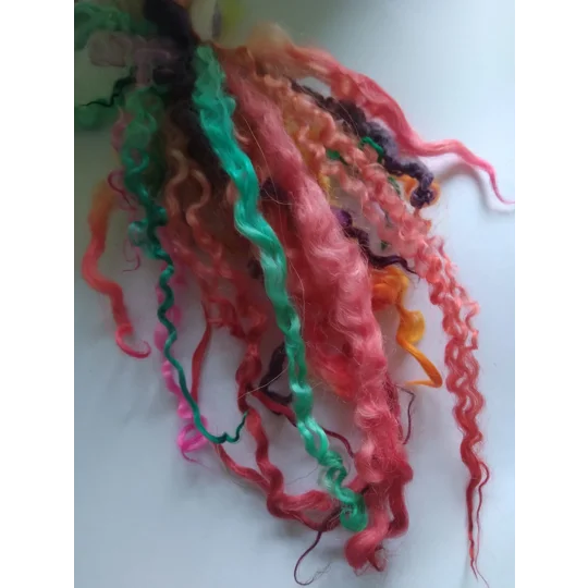 14g curly wool ringlets Rainbow BRIGHTS, budget bunch