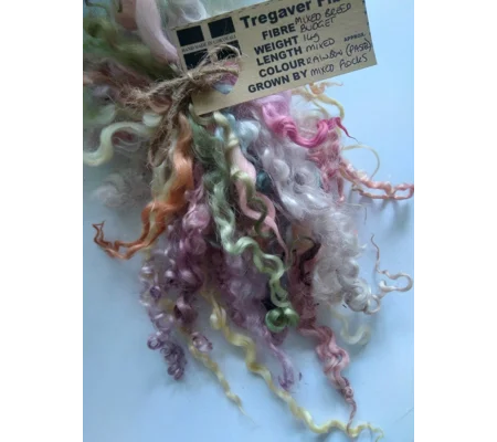 14g curly wool ringlets Rainbow PASTELS, budget bunch