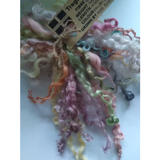 14g curly wool ringlets Rainbow PASTELS, budget bunch