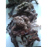 Wensleydale curly wool and locks, natural undyed muticolour (v)