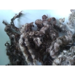 Wensleydale curly wool and locks, natural undyed muticolour (v)