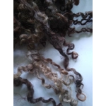 Wensleydale curly wool and locks, natural undyed muticolour (v)
