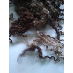 Wensleydale curly wool and locks, natural undyed muticolour (v)