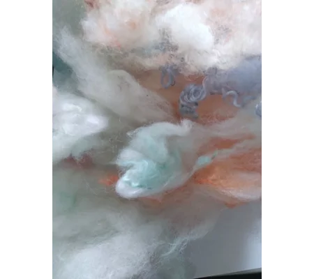 Wool and fibre Scraps for accenting or stuffing and core