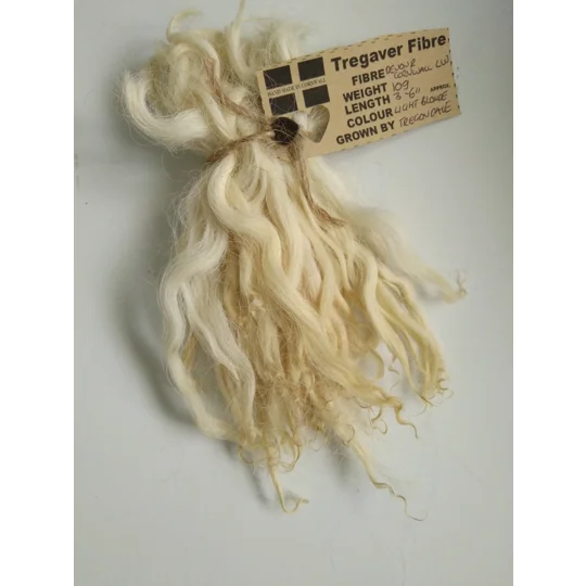 Light blond wavy wool locks
