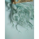 Icy Blue Green wavy wool locks