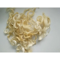 Light blonde and yellow curly wool and locks