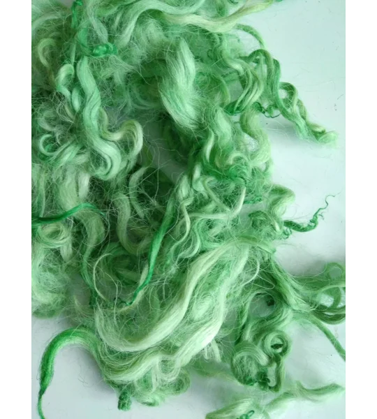 light apple green curly wool and locks devon and Cornwall longwool