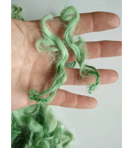 light apple green curly wool and locks devon and Cornwall longwool
