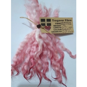 Rose Pink wavy wool locks