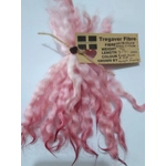 Rose Pink wavy wool locks