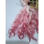 Rose Pink wavy wool locks