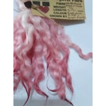 Rose Pink wavy wool locks