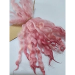 Rose Pink wavy wool locks