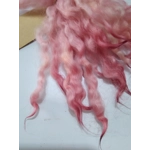 Rose Pink wavy wool locks