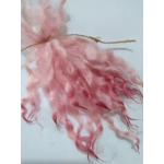 Rose Pink wavy wool locks
