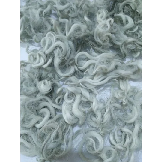 Granite Moss grey green curly wool and locks, 10g
