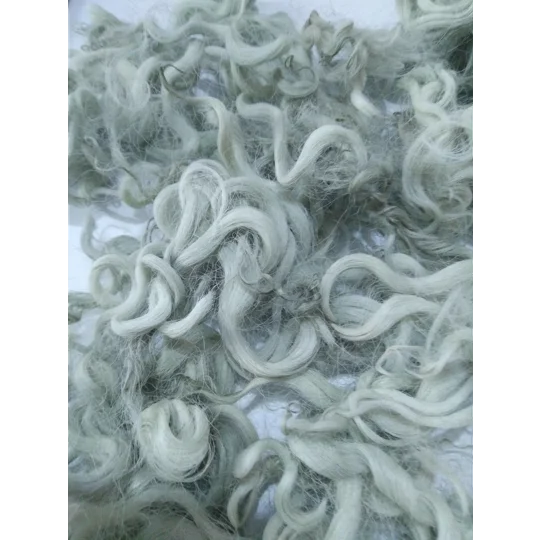 Granite Moss grey green curly wool and locks, 10g