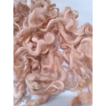 Light Terracotta Clay curly wool and locks, 10g Devon and Cornwall longwool