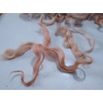 Light Terracotta Clay curly wool and locks, 10g Devon and Cornwall longwool