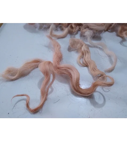 Light Terracotta Clay curly wool and locks, 10g Devon and Cornwall longwool