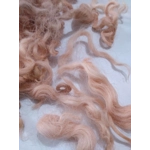 Light Terracotta Clay curly wool and locks, 10g Devon and Cornwall longwool