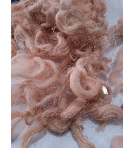 Light Terracotta Clay curly wool and locks, 10g Devon and Cornwall longwool