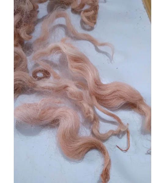 Light Terracotta Clay curly wool and locks, 10g Devon and Cornwall longwool