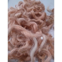 Light Terracotta Clay curly wool and locks, 10g Devon and Cornwall longwool