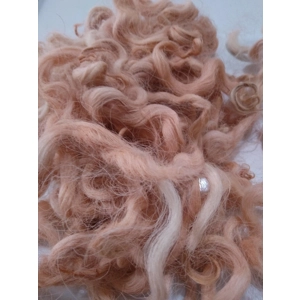 Light Terracotta Clay curly wool and locks, 10g Devon and Cornwall longwool