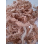 Light Terracotta Clay curly wool and locks, 10g Devon and Cornwall longwool