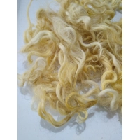 Light Corn Yellow curly wool and locks, 10g