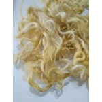 Light Corn Yellow curly wool and locks, 10g