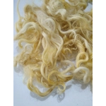 Light Corn Yellow curly wool and locks, 10g