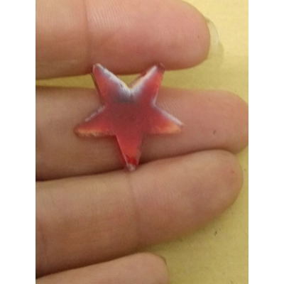 Miniature Red Glass Star Miniature Red Glass Star
