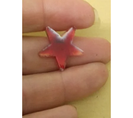Miniature Red Glass Star