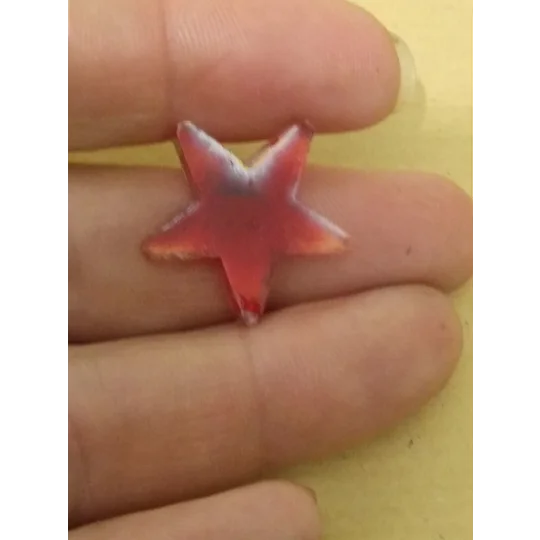 Miniature Red Glass Star
