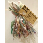 Snowy Mountains blue dip dyed curly wool locks