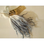 Snowy Mountains blue dip dyed curly wool locks
