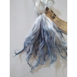 Snowy Mountains blue dip dyed curly wool locks